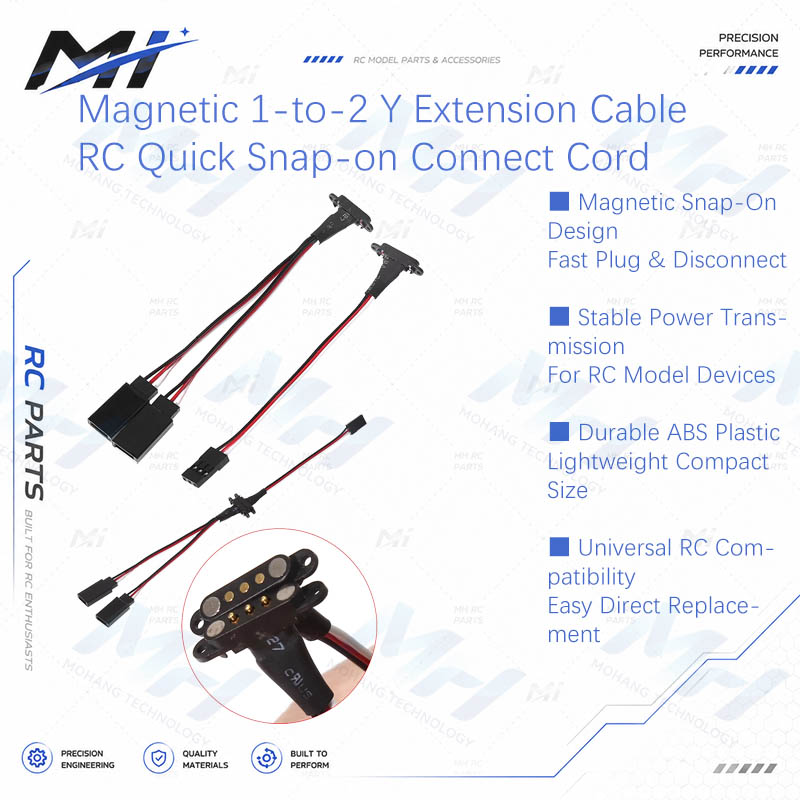 Rc Helicopter Remote Control - Kabel Ekstensi Magnetik 1-ke-2 Y dengan