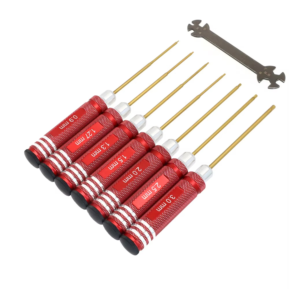 7pcs Set Obeng Hex Berlapis Ti - Rc Helicopter Tool Kit ulasan dan harga