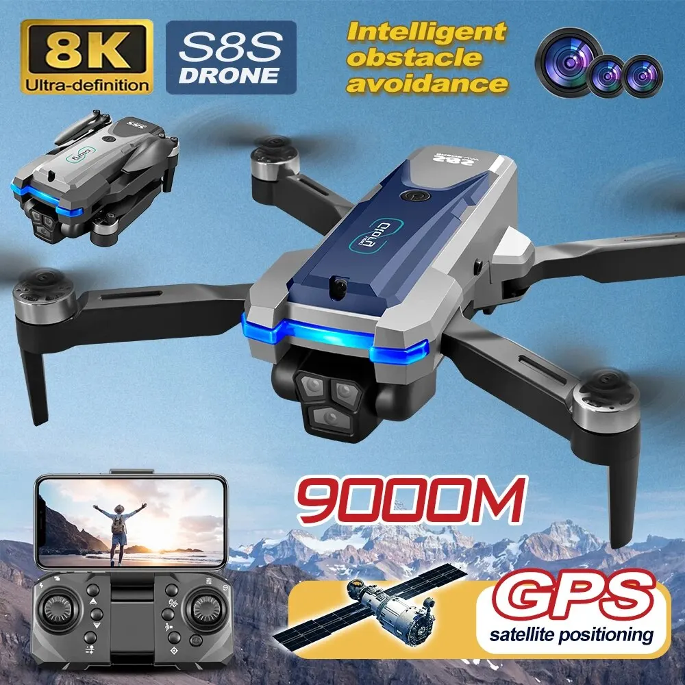 S8S Drone lipat 5G Wifi 8K HD, - Rc Helicopter Electric ulasan dan harga